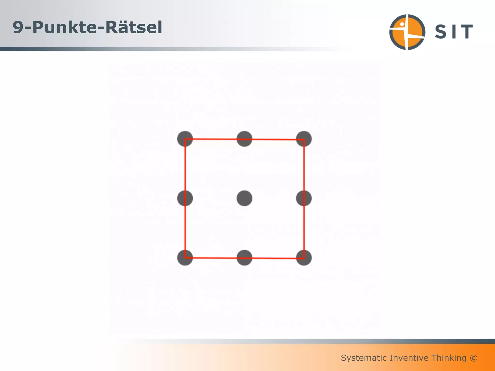 Systematic Inventive Thinking ©
9-Punkte-Rätsel
 