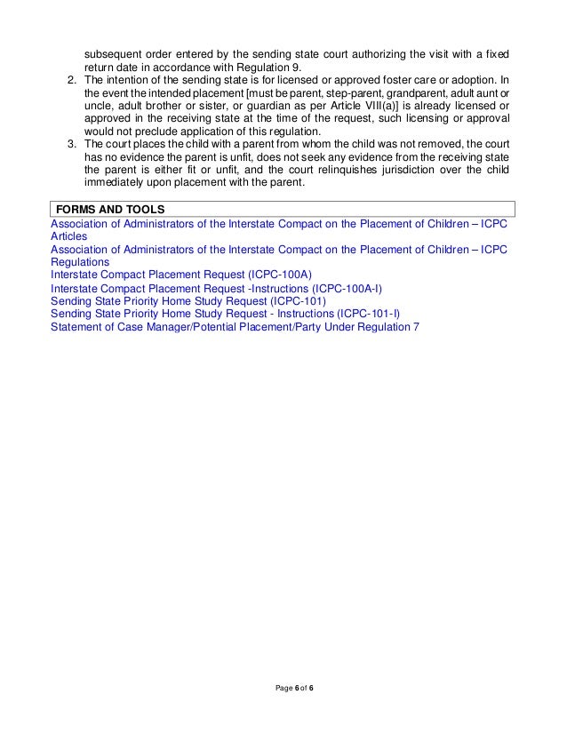 15 4 expedited placements icpc form 100a