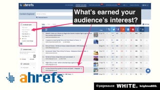 @pagesauce
What’s earned your
audience’s interest?
 