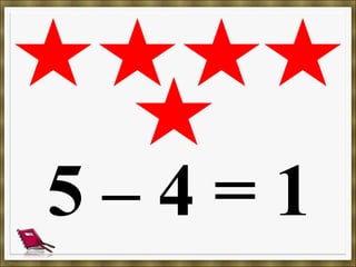 5 – 4 = 1
 