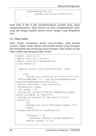 15. modul bahasa pemrograman (java) | PDF