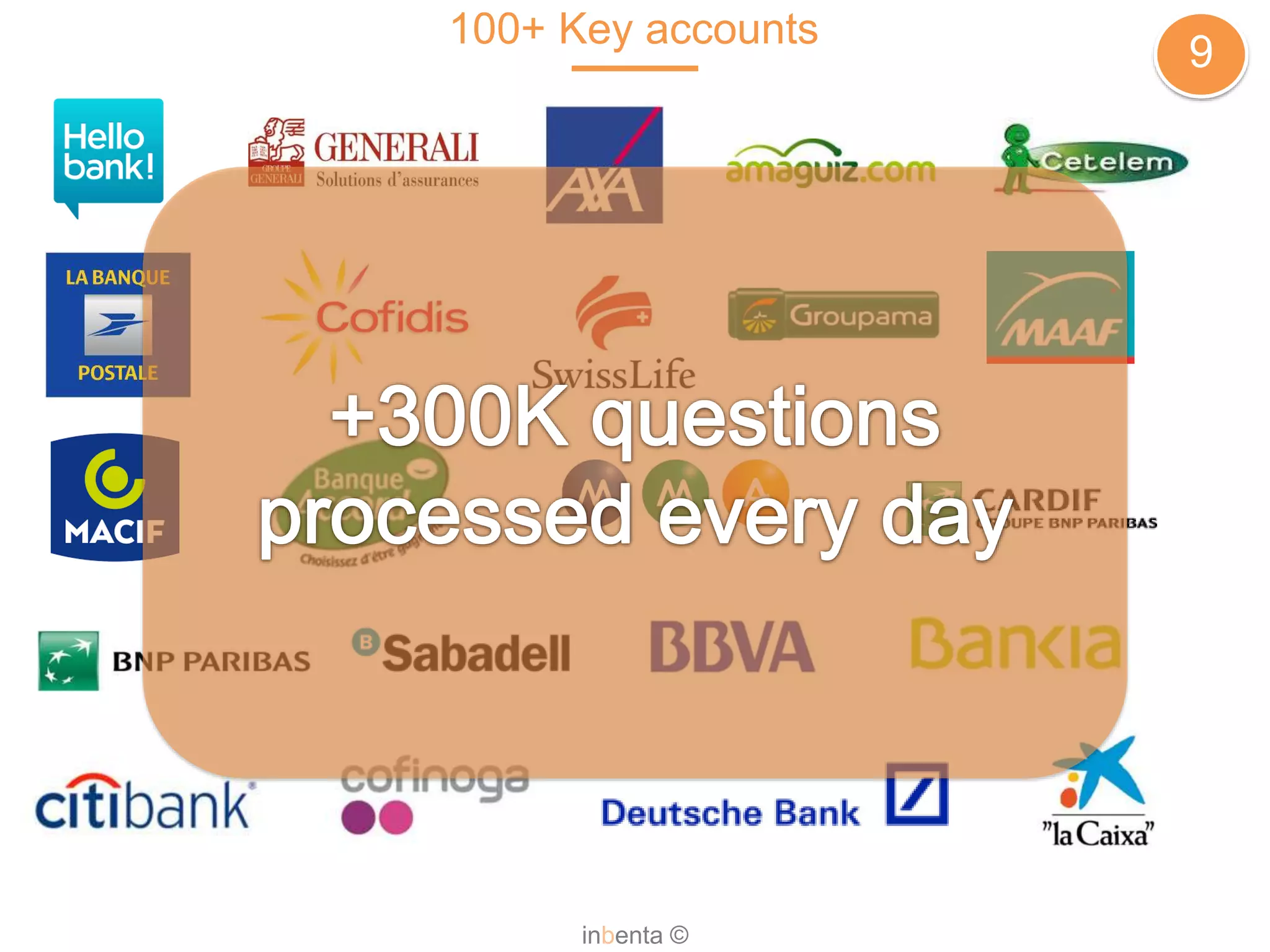 100+ Key accounts
9
inbenta ©
 