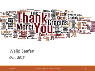 Walid Saafan
Oct., 2015
12/16/2015 VALUES' EVALUATION- CIB - W.SAAFAN OCT., 2015 34
 