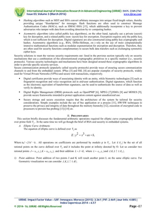 A Comparative Study of RSA and ECC and Implementation of ECC on ...