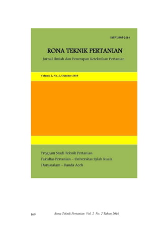 Rona Teknik Pertanian Vol. 2 No. 2 Tahun 2010169
 