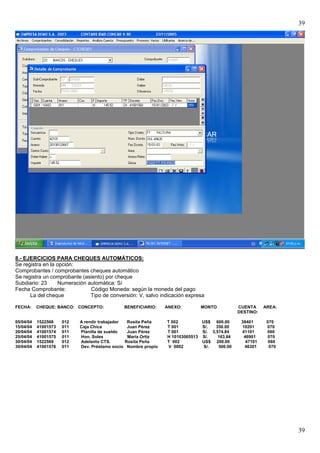 15. 16 Cheques Cheq Automaticos