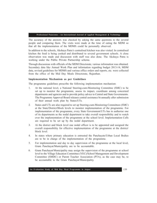 An Evaluation Study of Mid Day Meal Program | PDF