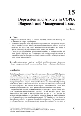 DEPRESSION AND ANXIETY IN COPD : DIAGNOSIS AND MANAGEMENT ISSUES _ 15 | PDF