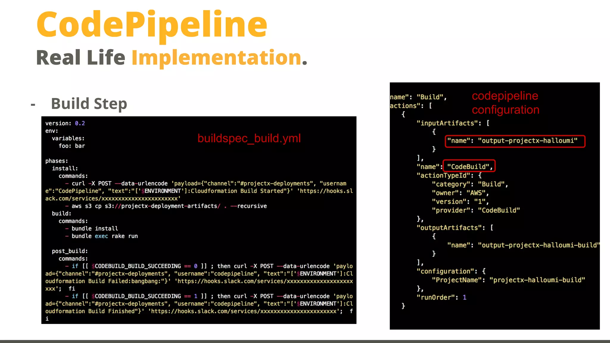 CodePipeline Real Life Implementation. - Build Step buildspec_build.yml codepipeline configuration 