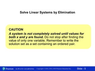 15.3 solving systems of equations by elimination | PPTX