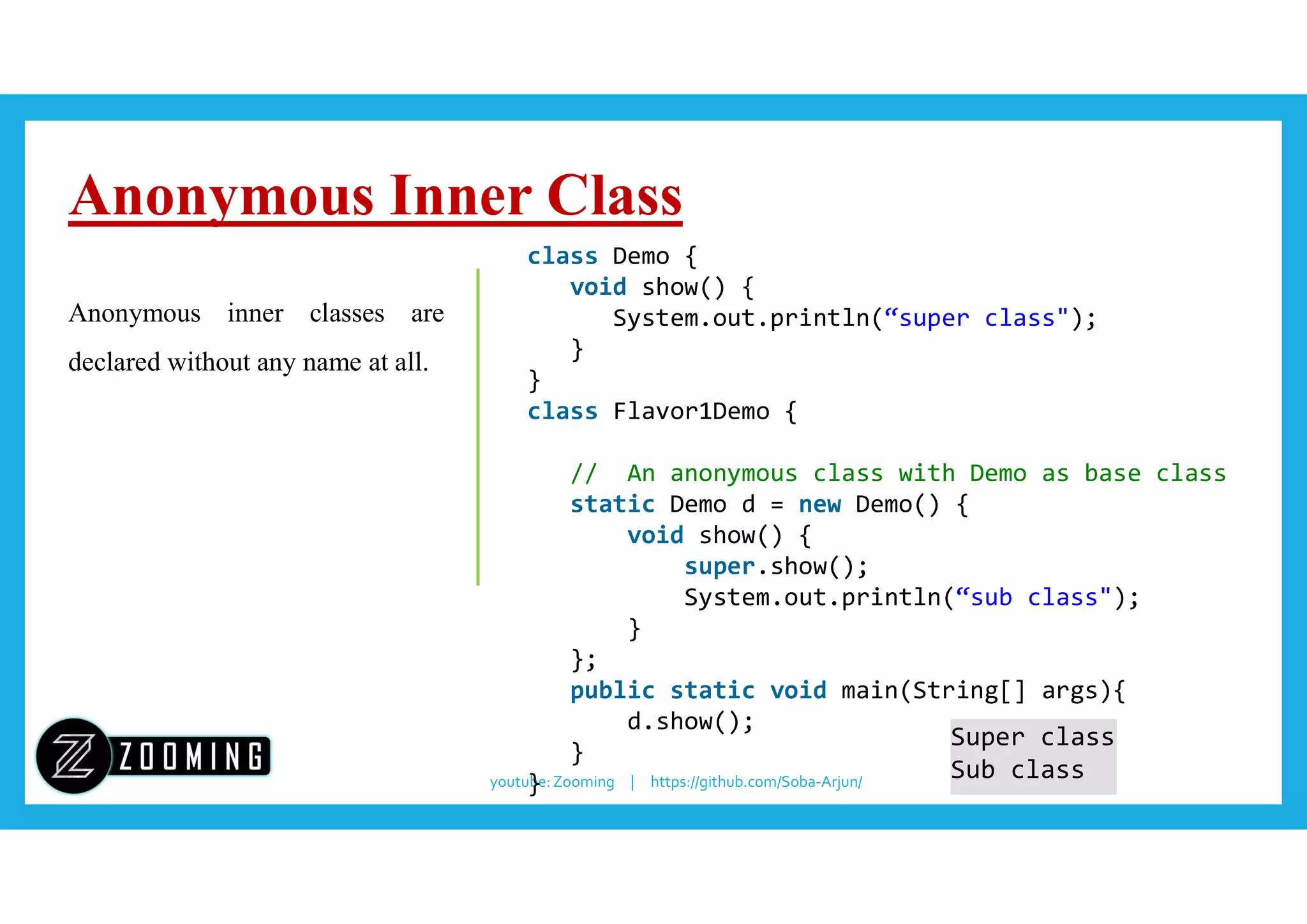 Java Inner Classes | PPT