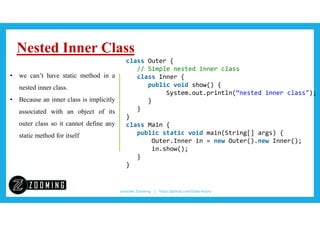 Java Inner Classes | PPT