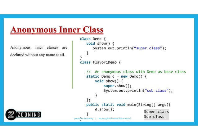 Java Inner Classes | PPT