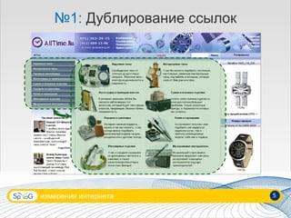 измерения интернета 5 № 1:  Дублирование ссылок 