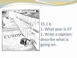 15.1 b1. What year is it?2. Write a caption: describe what is going on.