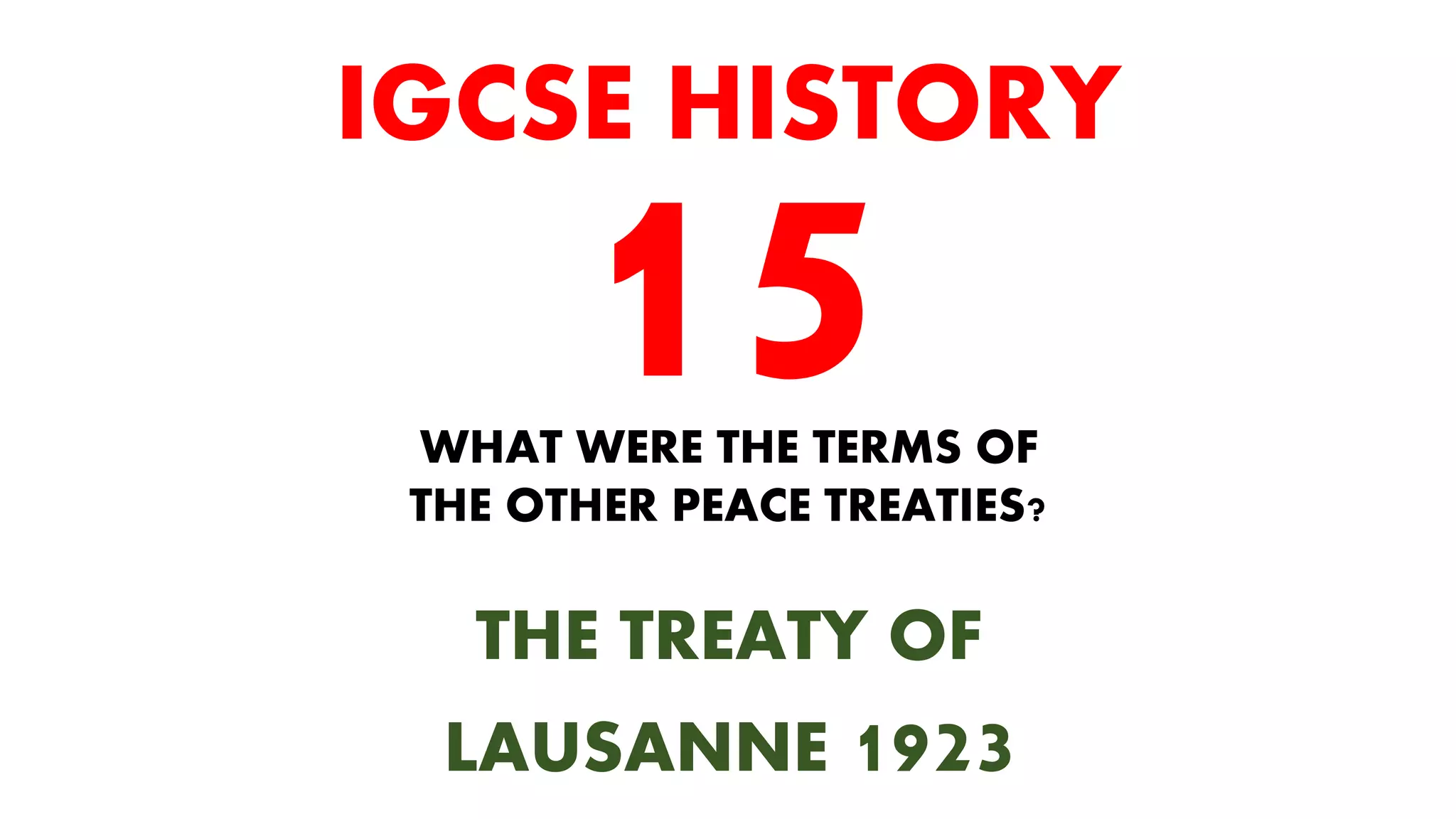 History igcse content 20th century option the terms of the other