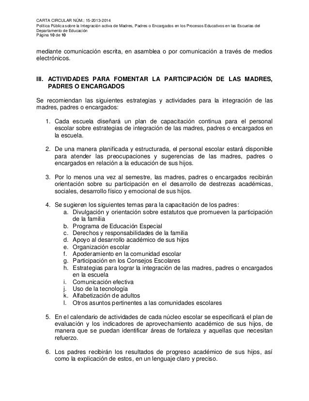 Carta Circular 15 2013 2014 Padres O Encargados | carta circular 15 2013 2014 padres o encargados Carta Circular 15 2013 2014 Padres O Encargados | carta circular 15 2013 2014 padres o encargados