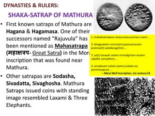 Mathura Inscriptions Indo-Scythian | PPTX