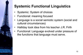 15. intro to lang. functional linguistics | PPT