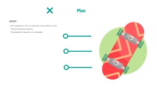 ИНТРО
- Как определить стоит ли запускать сетку сайтов в нише
- Подготовительные работы
- Распределяем процессы по командам
Plan
 