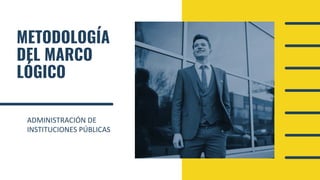 METODOLOGÍA
DEL MARCO
LÓGICO
ADMINISTRACIÓN DE
INSTITUCIONES PÚBLICAS
 