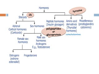 Ch
catecholamines
polypeptides
or
glycoprotein
 