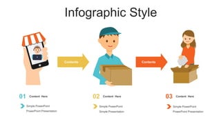 Infographic Style
Contents Contents
Simple PowerPoint
PowerPoint Presentation
01 Content Here
Simple PowerPoint
Simple Presentation
02 Content Here
Simple PowerPoint
PowerPoint Presentation
03 Content Here
 