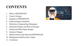 Anatomical and Physiological Aspects of Menopause | PPTX