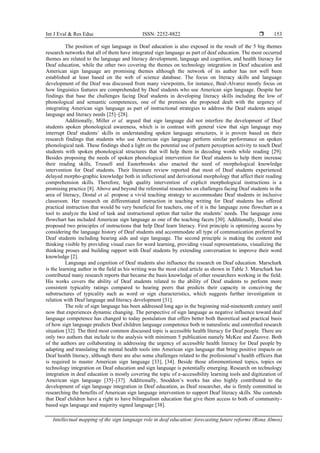 Intellectual mapping of the sign language role in deaf education ...