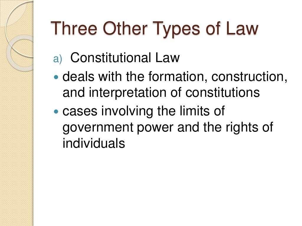 Types of Laws