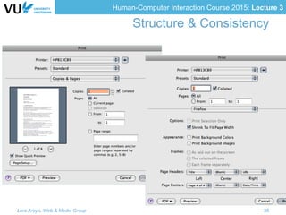 Human-Computer Interaction Course 2015: Lecture 3
Structure & Consistency
Lora Aroyo, Web & Media Group 38
 