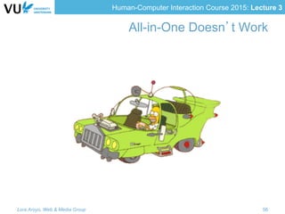 Human-Computer Interaction Course 2015: Lecture 3
All-in-One Doesn’t Work
Lora Aroyo, Web & Media Group 56
 