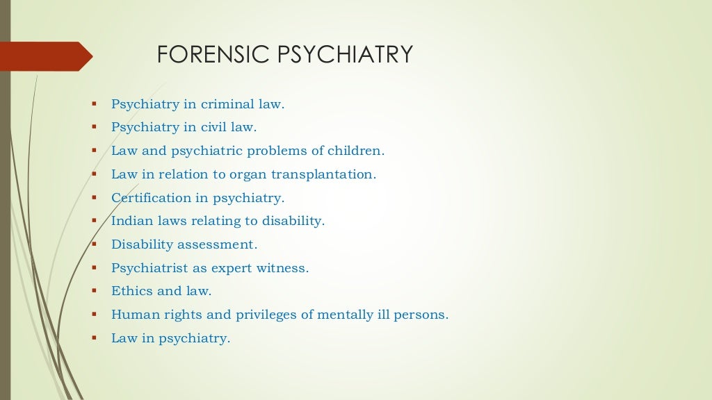 Forensic Psychiatry