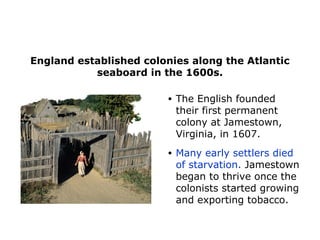 First Colonists 15.3 the struggle for north america | PPT