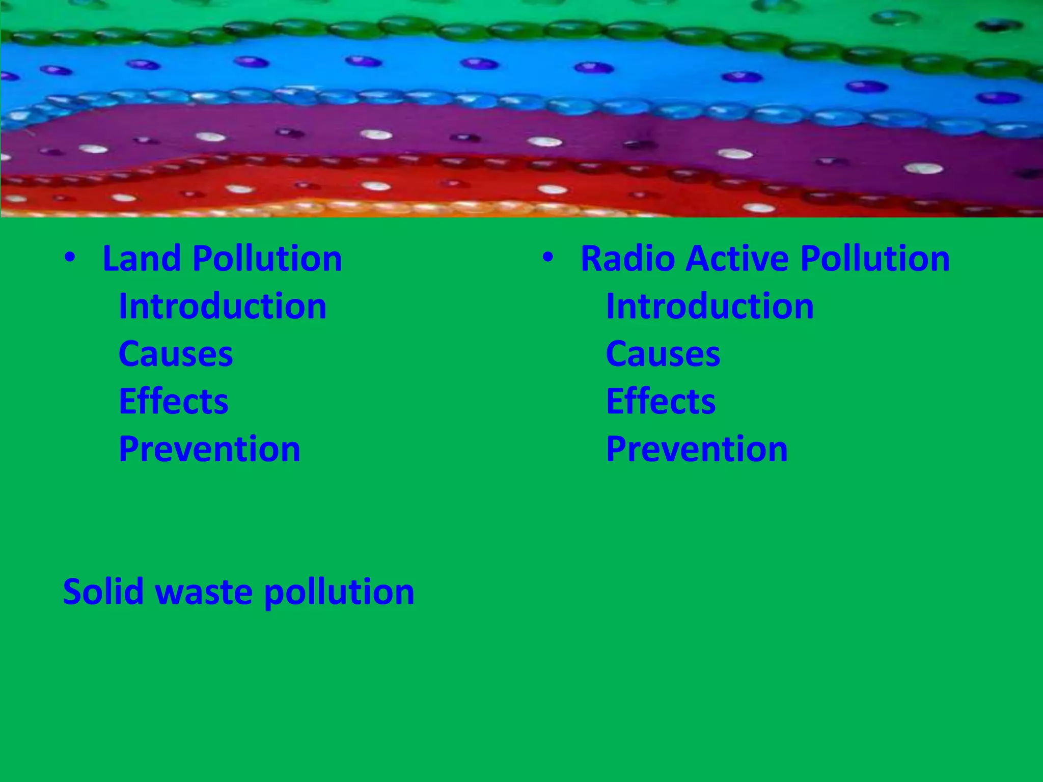Types of Pollution