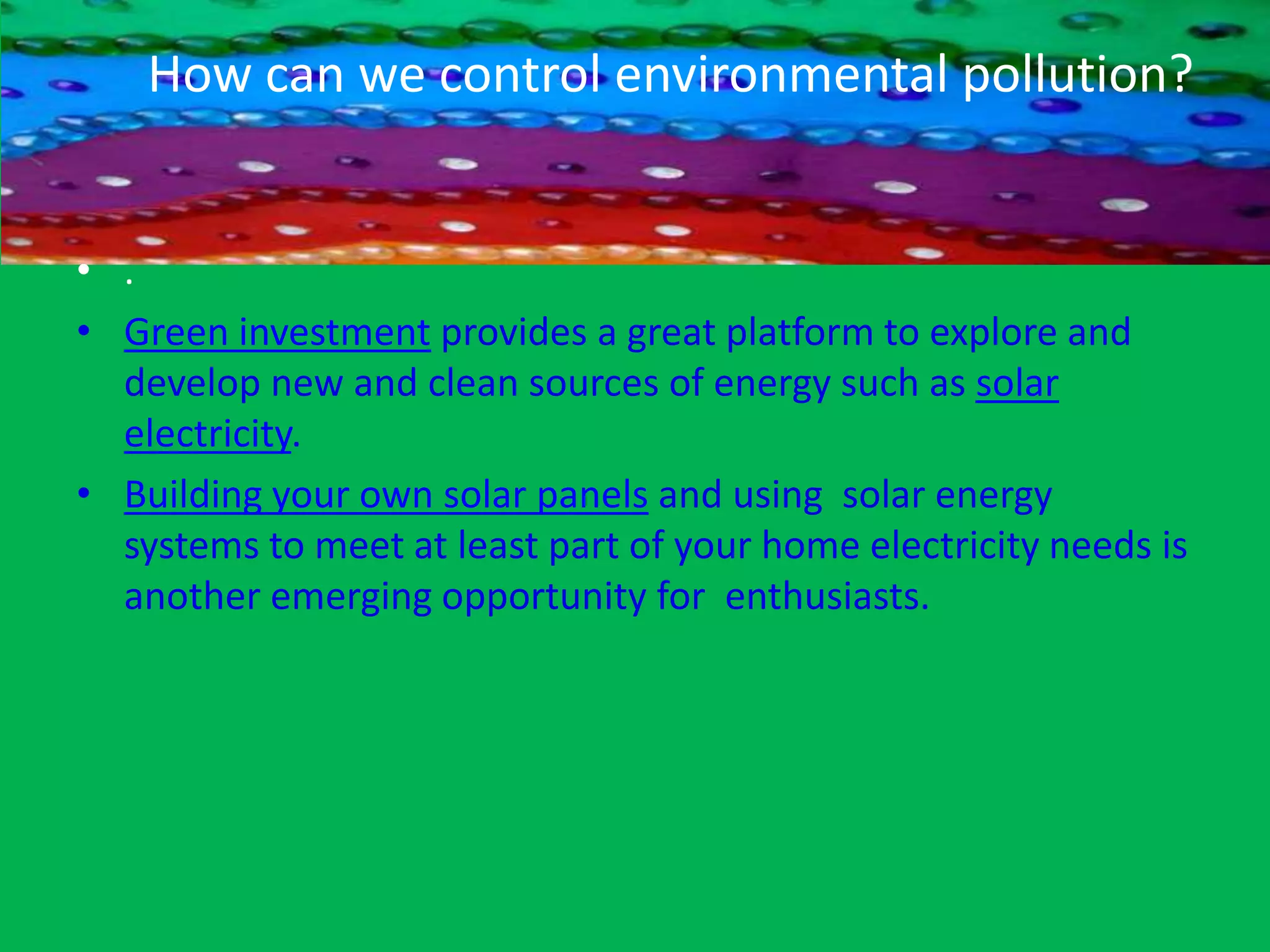 Soil Contamination May alter plant metabolism and reduce crop yields Trees and plants may absorb soil contaminants and pass them up the food chain 