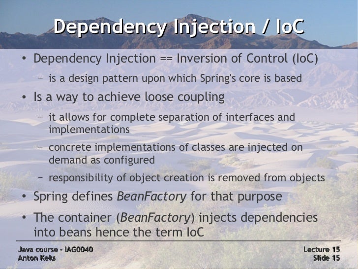 Inversion Of Control Design Pattern Java Inversion Of Control Design Pattern Java