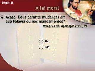 A Lei Moral - Ouvindo a Voz de Deus, Estudo Bíblico, Igreja Adventista