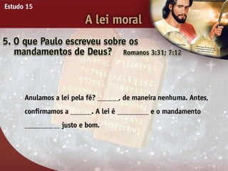 A Lei Moral - Ouvindo a Voz de Deus, Estudo Bíblico, Igreja Adventista
