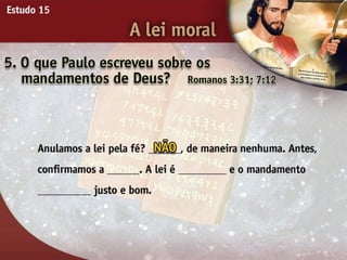 A Lei Moral - Ouvindo a Voz de Deus, Estudo Bíblico, Igreja Adventista