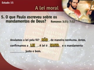 A Lei Moral - Ouvindo a Voz de Deus, Estudo Bíblico, Igreja Adventista