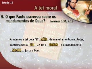 A Lei Moral - Ouvindo a Voz de Deus, Estudo Bíblico, Igreja Adventista