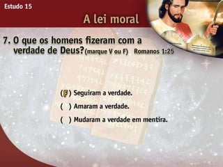 A Lei Moral - Ouvindo a Voz de Deus, Estudo Bíblico, Igreja Adventista