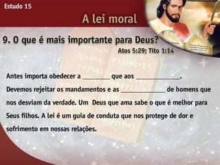 A Lei Moral - Ouvindo a Voz de Deus, Estudo Bíblico, Igreja Adventista