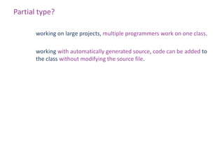 15 anonymous methods, partial types and nullable types | PDF