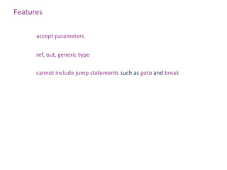 15 anonymous methods, partial types and nullable types | PDF