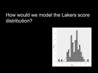 How would we model the Lakers score
distribution?
 