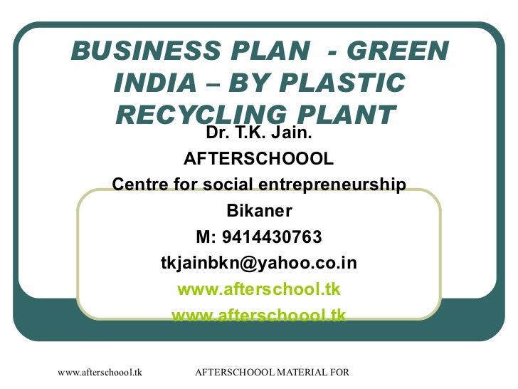 plastic recycling business plan scribd