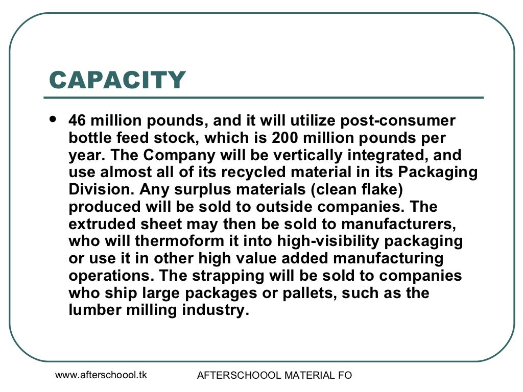Plastic recycling business plan ppt picture