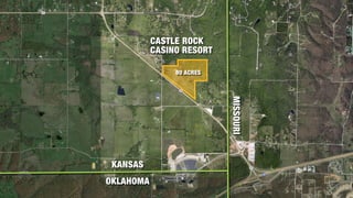 KANSAS
MISSOURI
CASTLE ROCK
CASINO RESORT
OKLAHOMA
80 ACRES
 